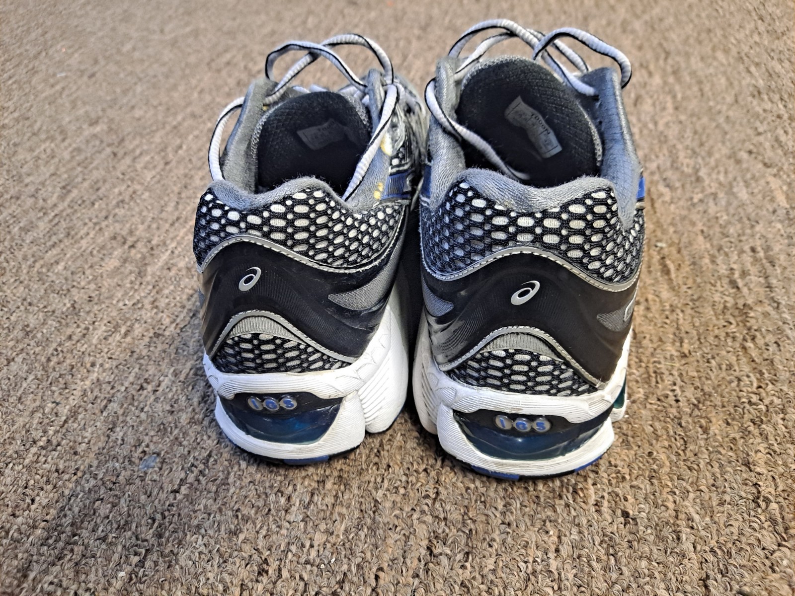 ASICS Gel-Kayano 16, T000N-9990, Size 8.5, Onyx/Black/Royal