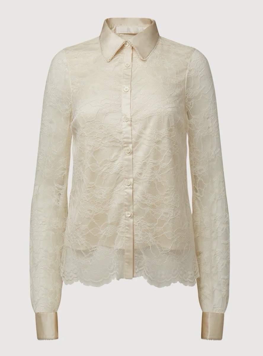 Rachel Parcell Ivory Lace Top Size S Western Regency Cottage