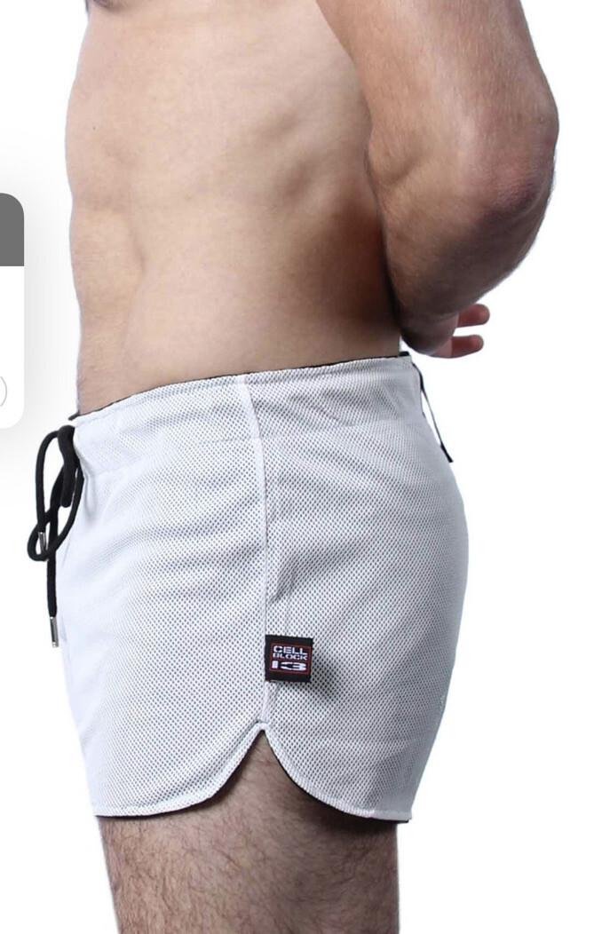 CELLBLOCK 13 White & Black Midfield Mesh Reversible Short Cell Block 13 Large