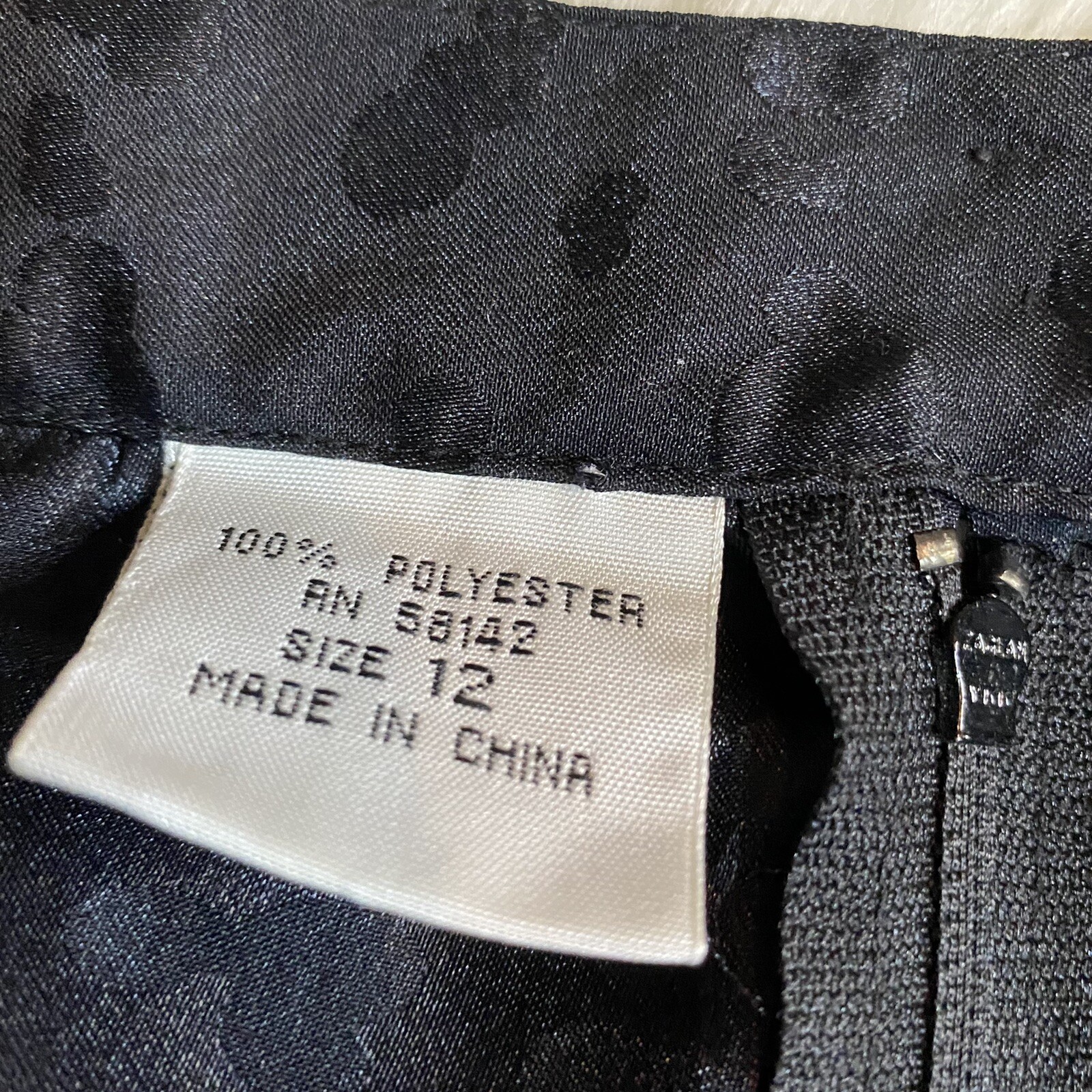 Oasis? A Line Long Black Leopard PRint Skirt Size 12 RN 58142 Zip Up Trendy
