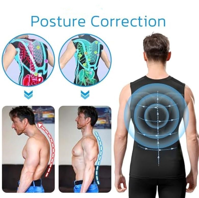 Evolv-Off Compression Shirt, V-Boost 2025 New Version Ionic Shaping Sleeveless