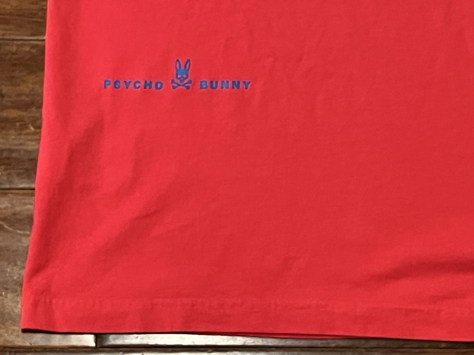 Psycho Bunny Red Blue Big & Tall Mens 3XL 9 Big Bunny Chest Logo T Shirt