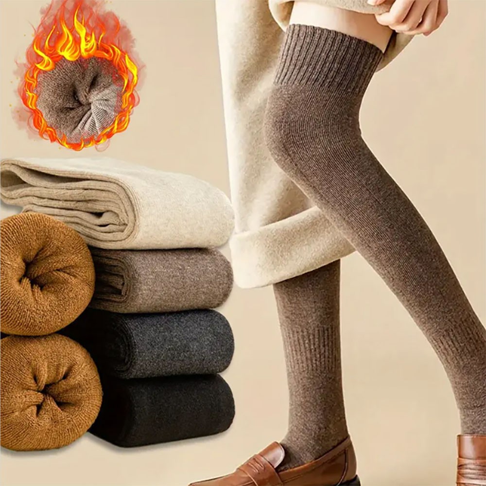 Women’s Thigh High Knit Leg Warmers for Cold Weather Long Boot Socks Foot Cover