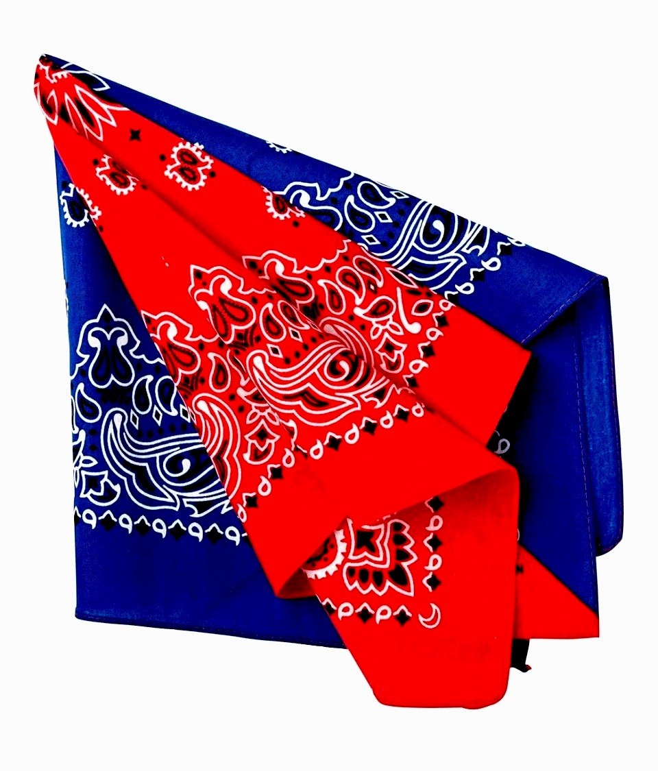 🔥 6 Pc LOT Cotton RED-Blue Split PAISLEY Bandanas Face Scarf Head Wrap 🔥