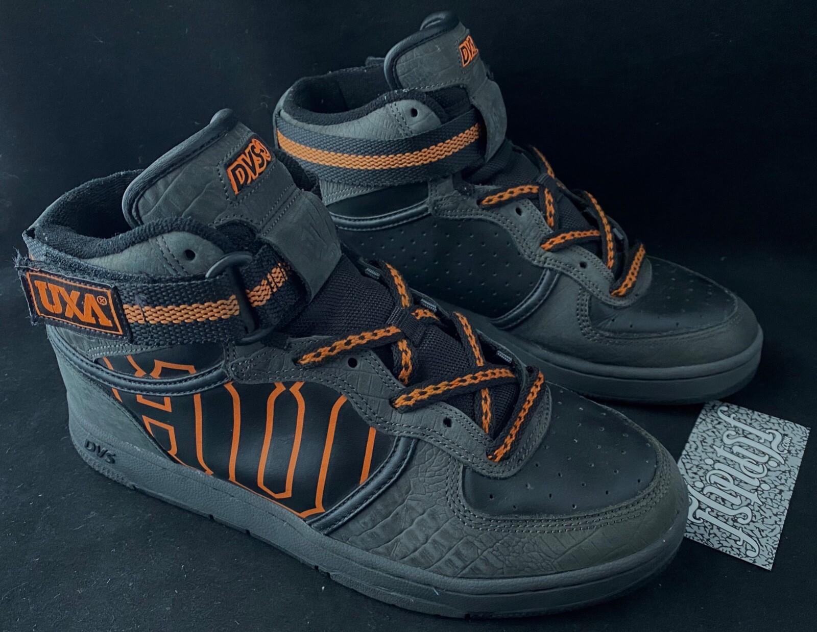 VTG DVS X HUF 4 HI UXA SB DUNK BLACK ORANGE SF SAN FRANCISCO GIANTS RARE SZ 8.5