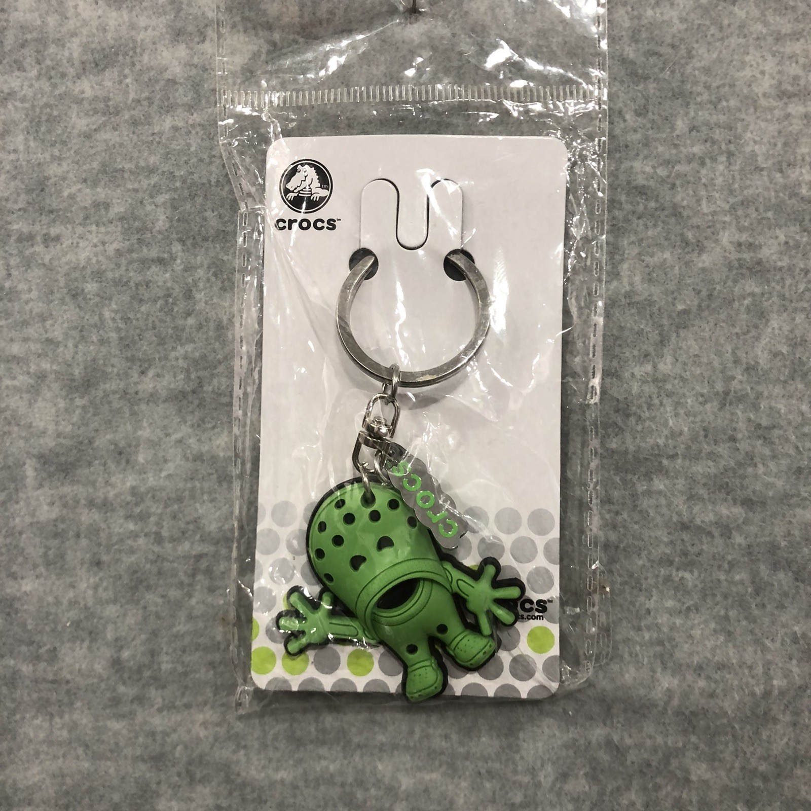 Crocs Croslite Guy Green Figure Keychain Promo Rare New + Green Crocs Lanyard