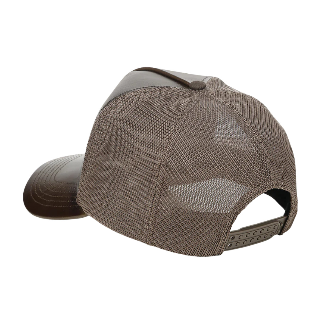 Cuadra Men’s Bronze Mexican Embroidery Trucker Cap CP003