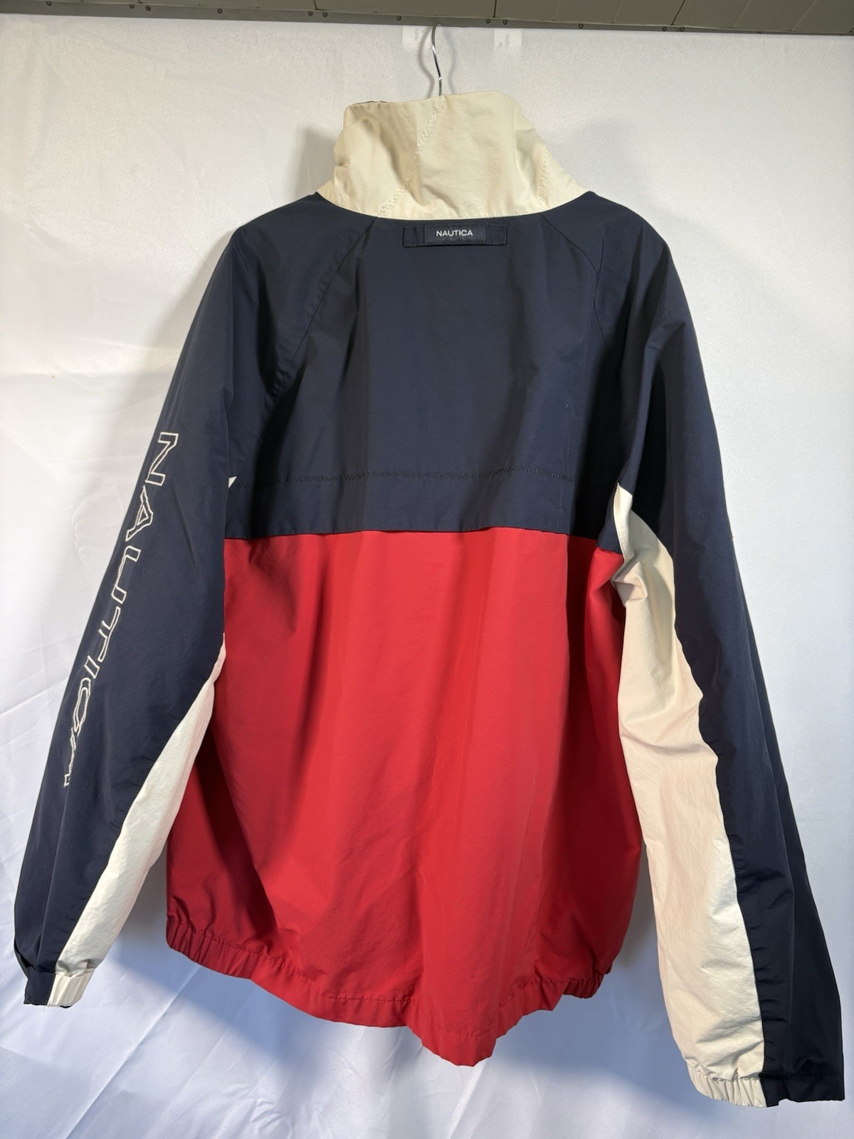 Nautica Jacket Size 2XL Windbreaker Rain Snap Zip Long Sleeve sailing