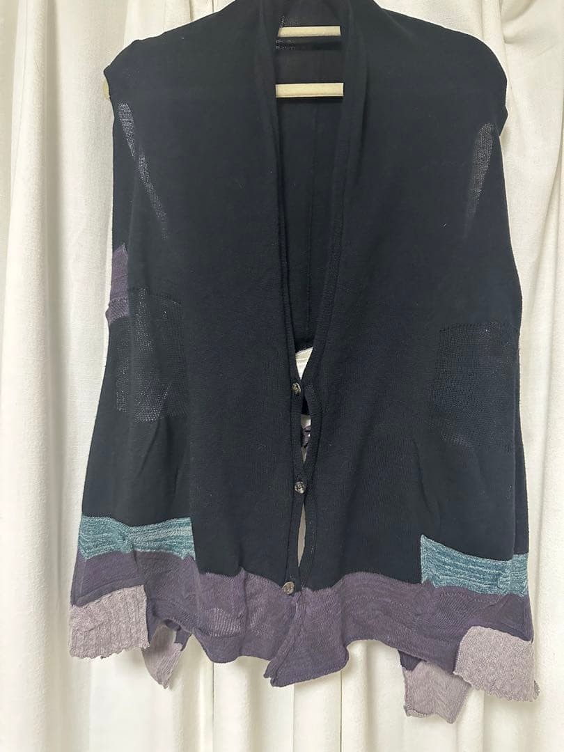 M.&KYOKO 3-Way Multi-Color Sleeveless Knit Vest, Free Size