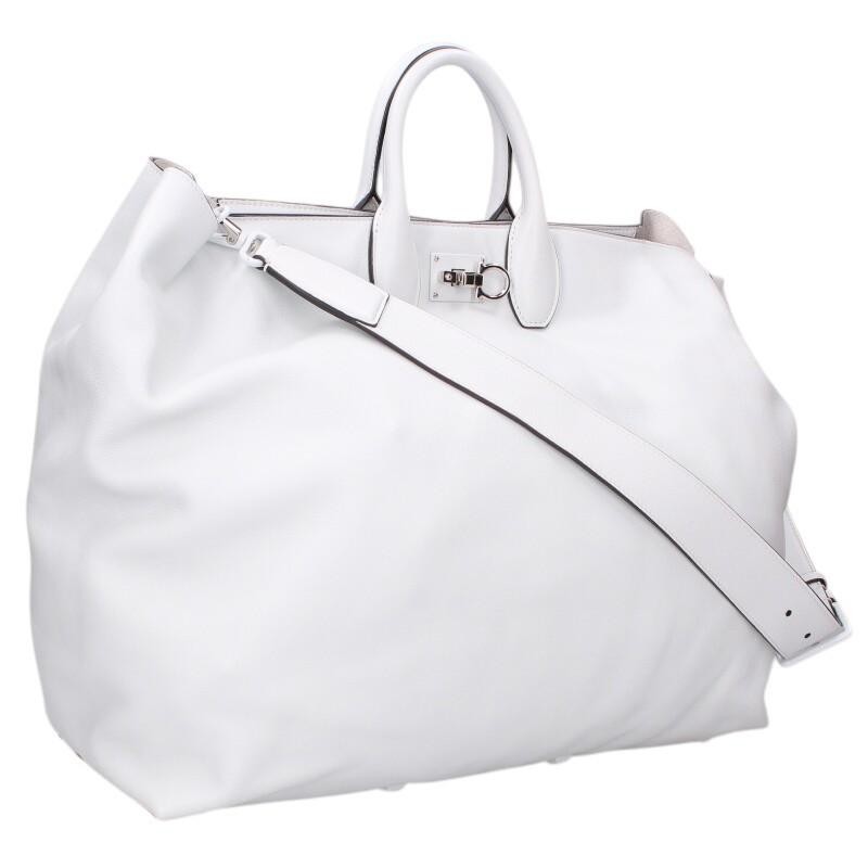 SALVATORE FERRAGAMO Bag: STUDIO Large Light Blue W48H34D17cm w/dust bag;