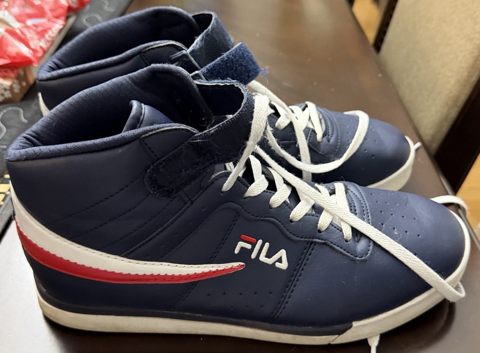 Fila Vulc 13 Mid Plus Navy High Top Sneakers Size 10 1/2