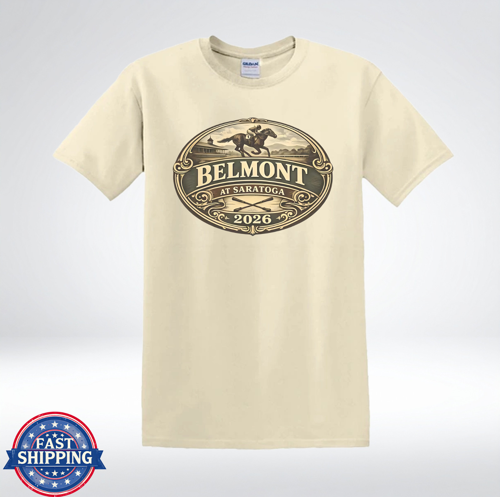 Horse Racing Event Saratoga 2026 Retro Style T-Shirt