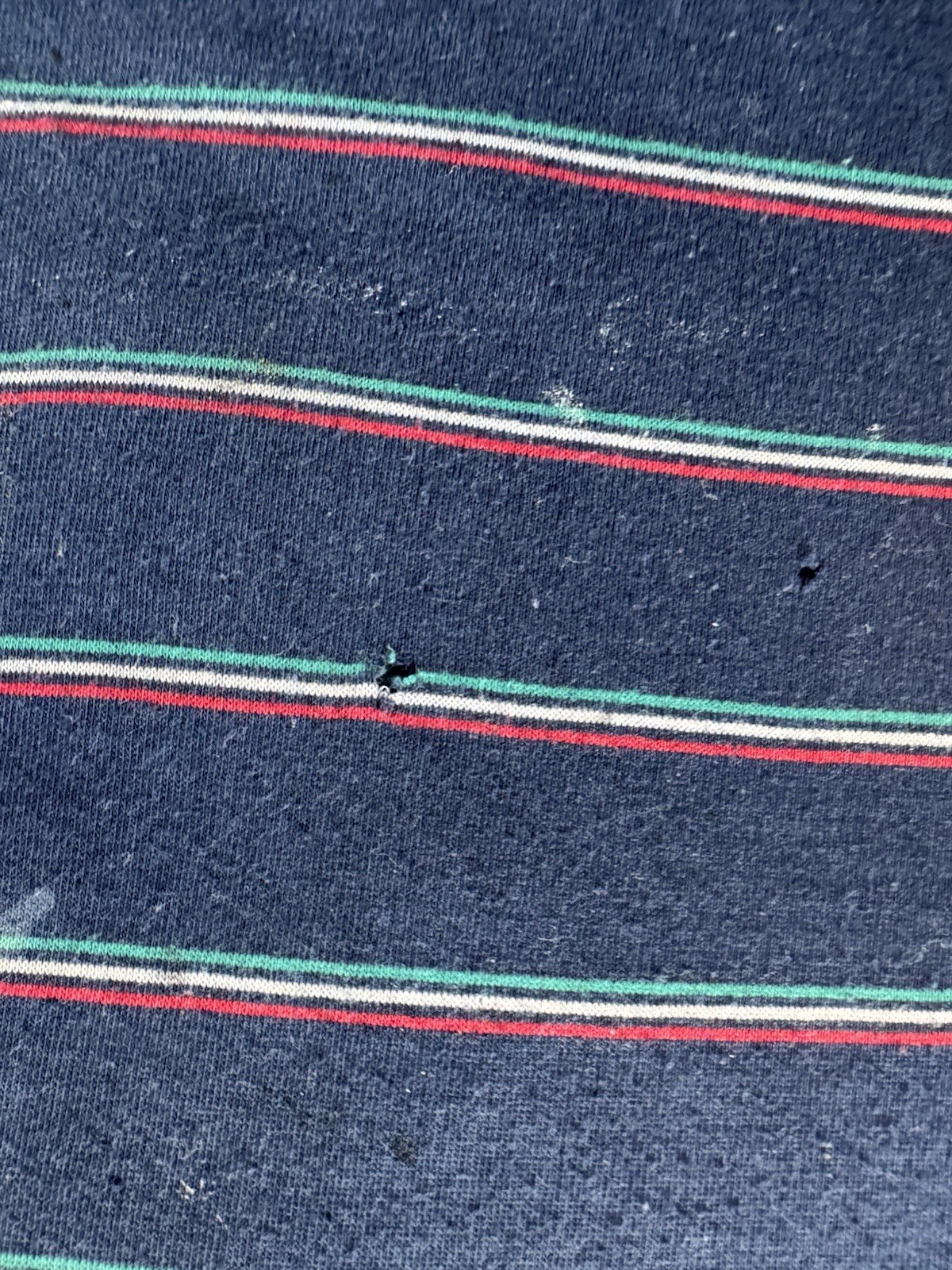 Collezione Stripped Polo Men’s Size L Vintage 90s Red Green White Navy Blue