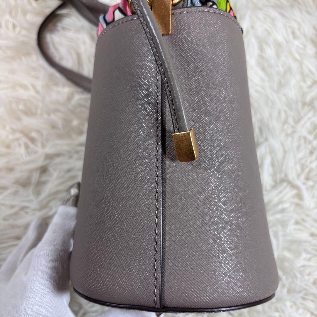 TORY BURCH Robinson Mini Bucket Bag 2way Leather Shoulder Drawstring