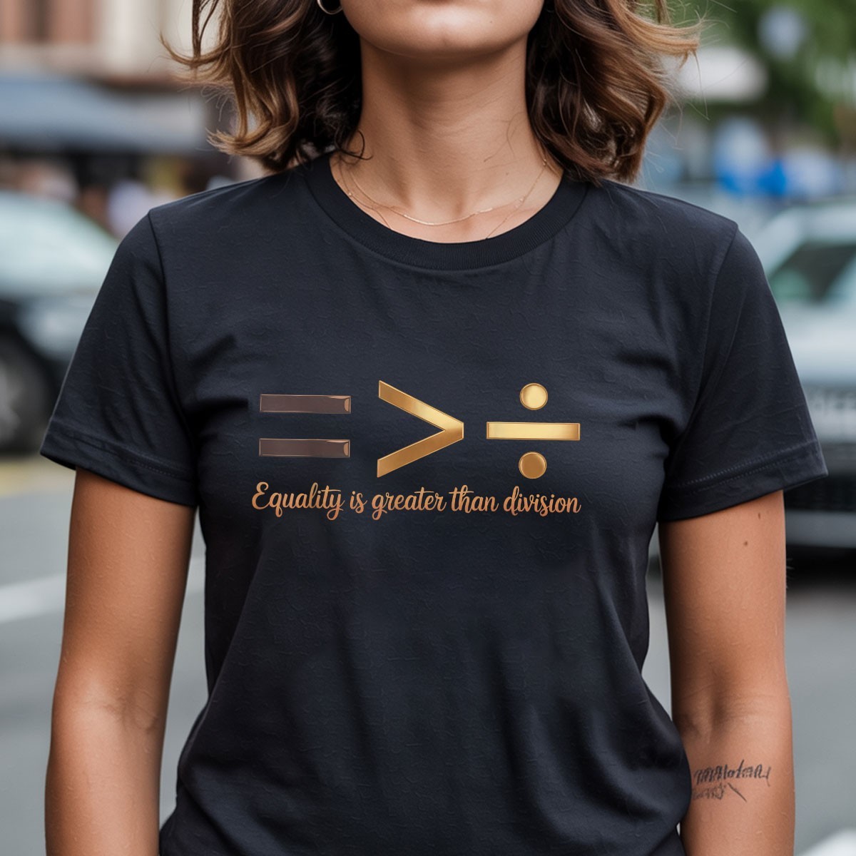 Equality is Greater Than Division Shirt – Melanin Justice BHM Tee Gift Idea