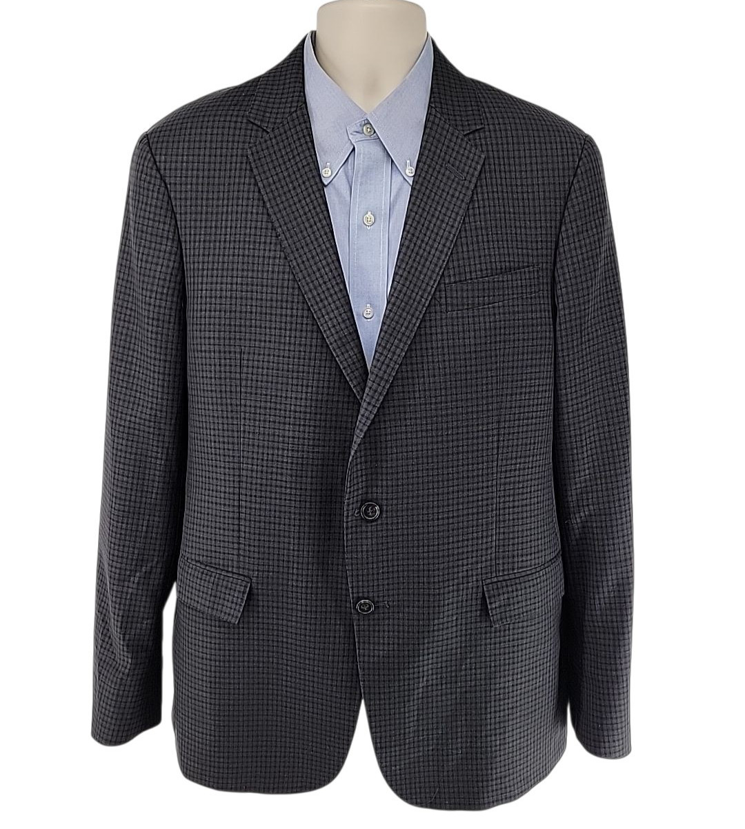 Todd Snyder Mayfair Fit Blazer 44L Wool Micro Check Made in USA Sport Coat Gray