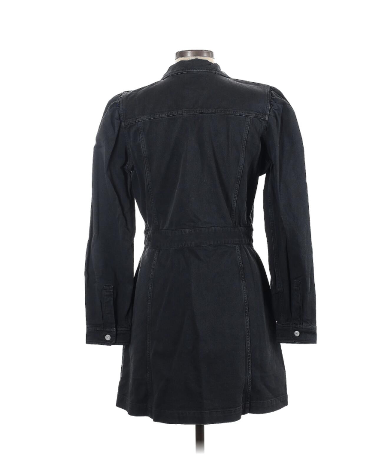 RAILS Lisette Carbon Gray Black Denim 4-Pocket Button-Up Shirt Dress NWT