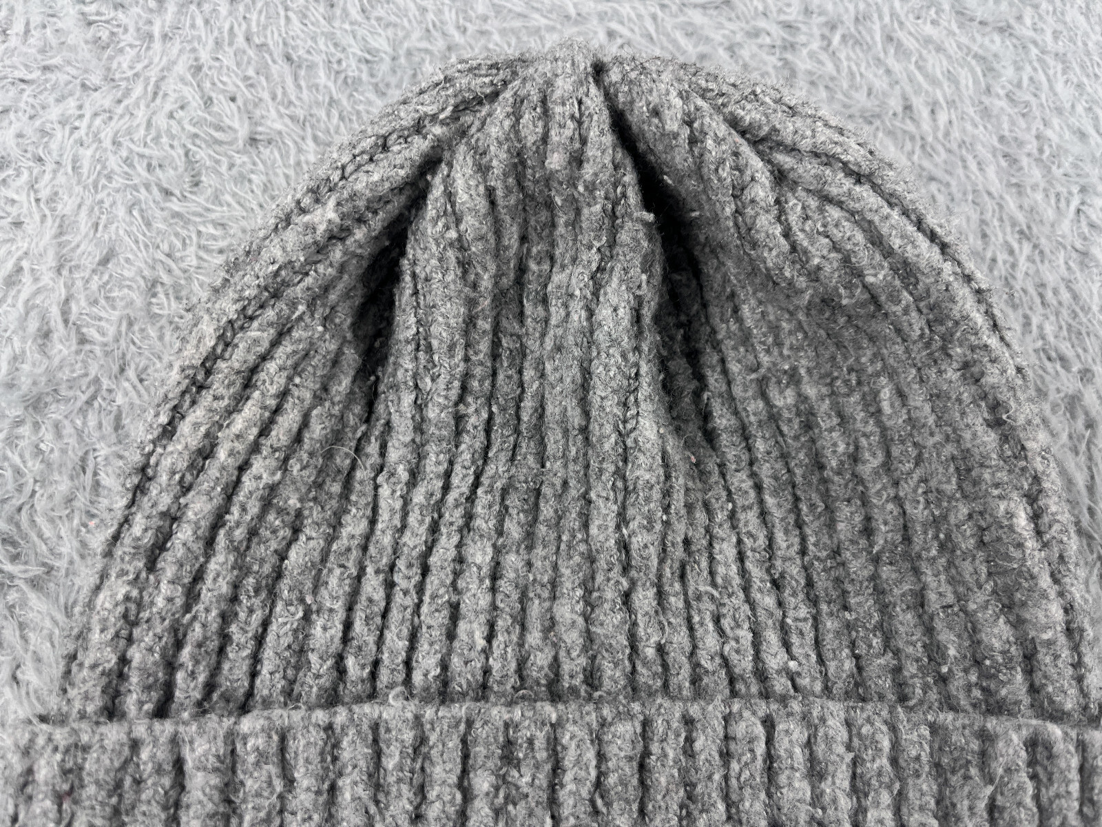 So Beanie Toque Womens One Size Gray Knit Acrylic Polyester Spandex Blend Ski