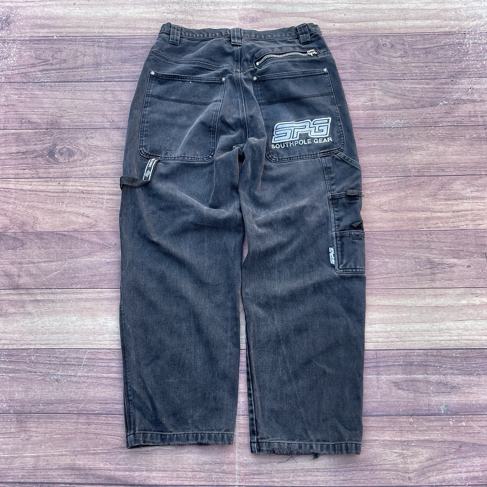 Vintage Y2K Southpole Carpenter Loop Baggy Style Skate Embroidered Jeans Mens 36