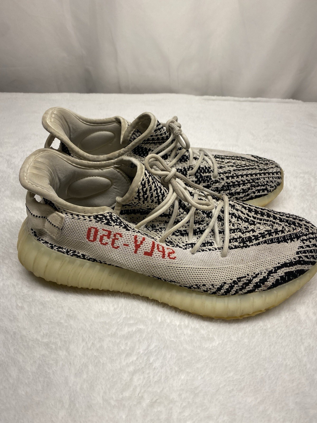 Adidas Yeezy Boost 350 V2 Low Zebra Well Used No Box Mens Size 10 UK 9.5