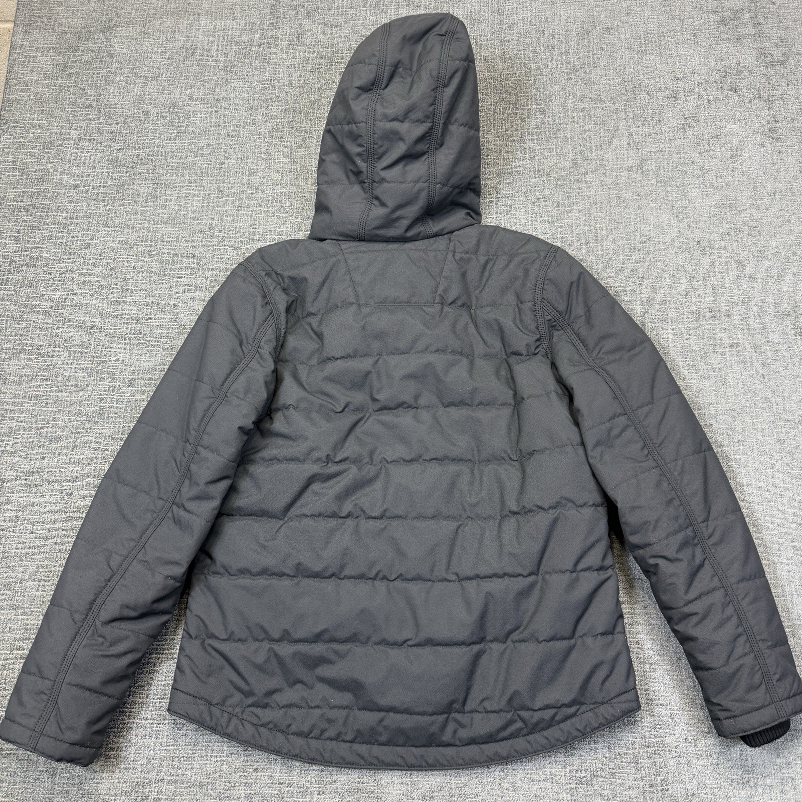 Carhartt Sherpa Lined Jacket Womens M Black Hooded Quilted Workwear Coat 103909