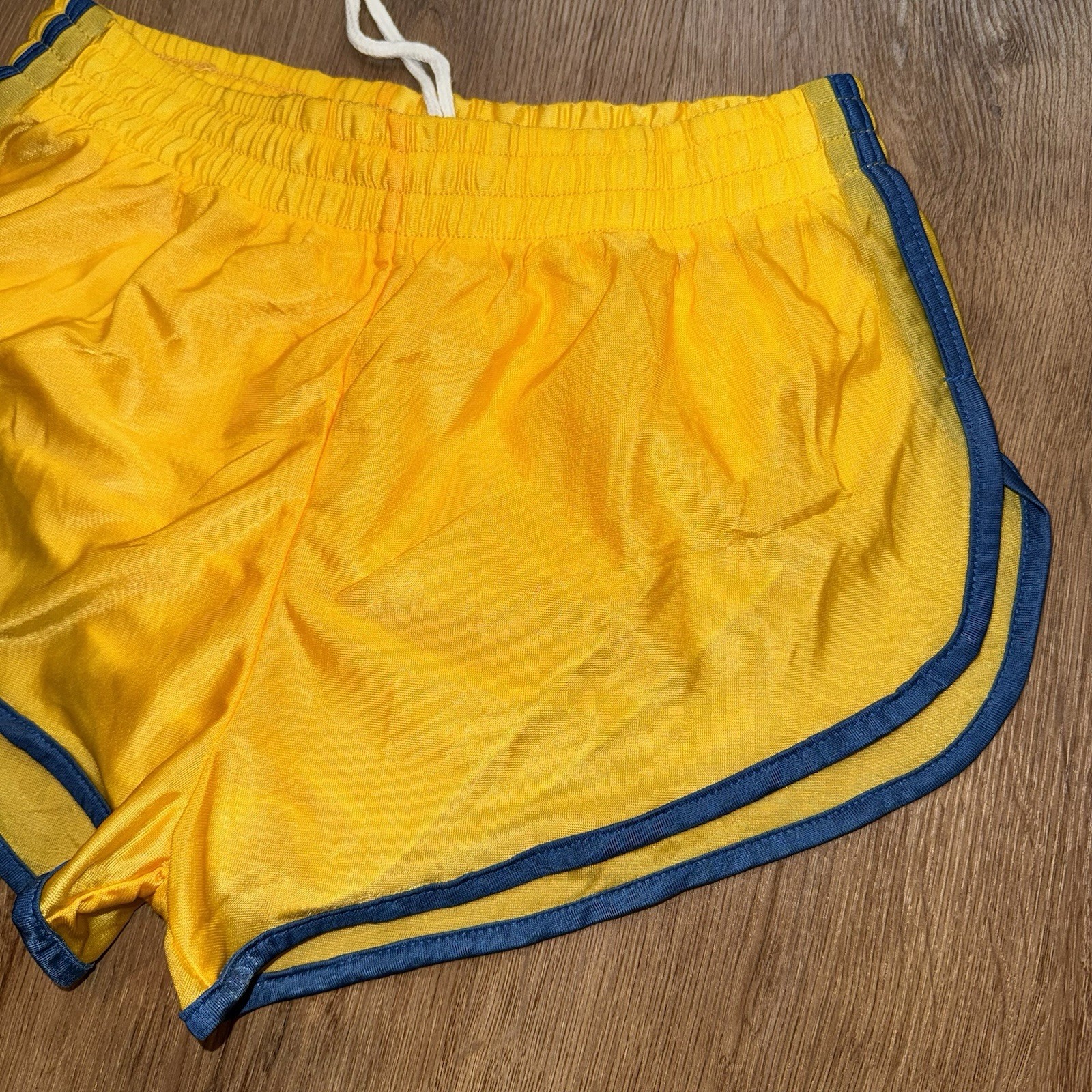 Vtg 70s 80s Running Shorts Mens Sprinter Split Side Thin Nylon Gym NOS Large