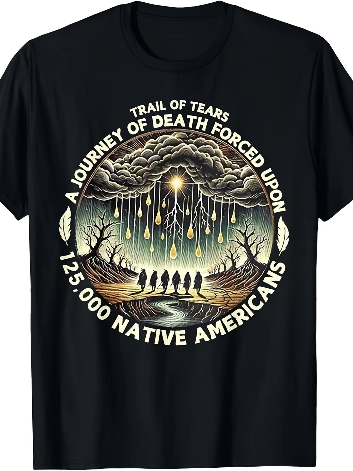 Trail of Tears Remember & Honor Native American History T-Shirt – 220gsm Heavywe