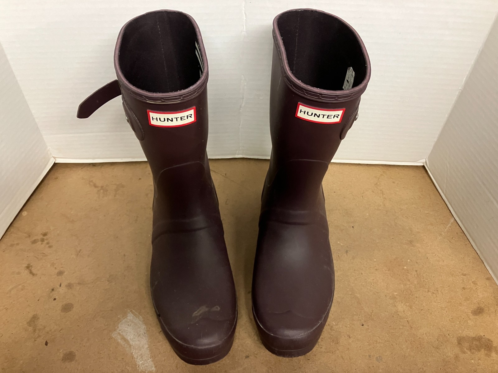 Hunter Original Tall Womens Boots Size 10 Previously Owned Brown 11 inches Tall