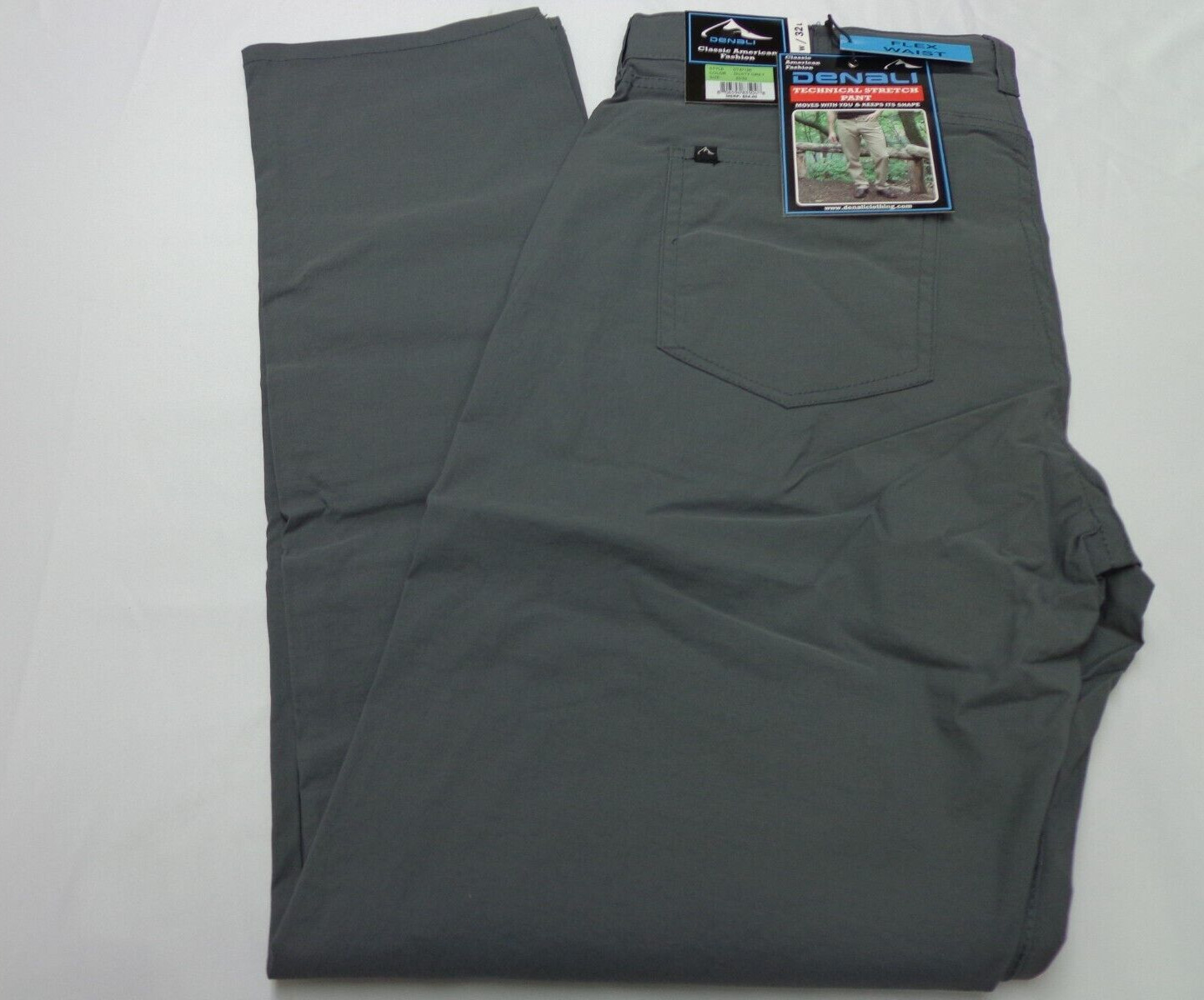 DENALI Dusty Grey Technical Stretch Pants Flex Waist NWT 32/32 MSRP $54