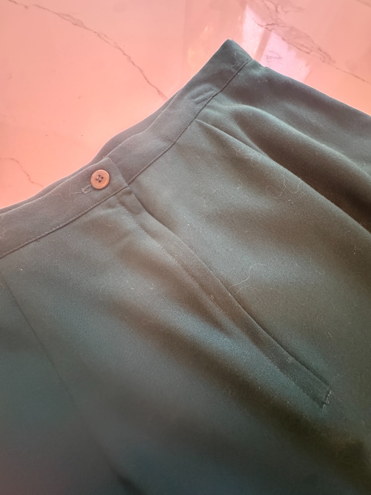 Vintage Easy Pieces New York Wool Long Skirt Women 12 14 Emerald Green Lined