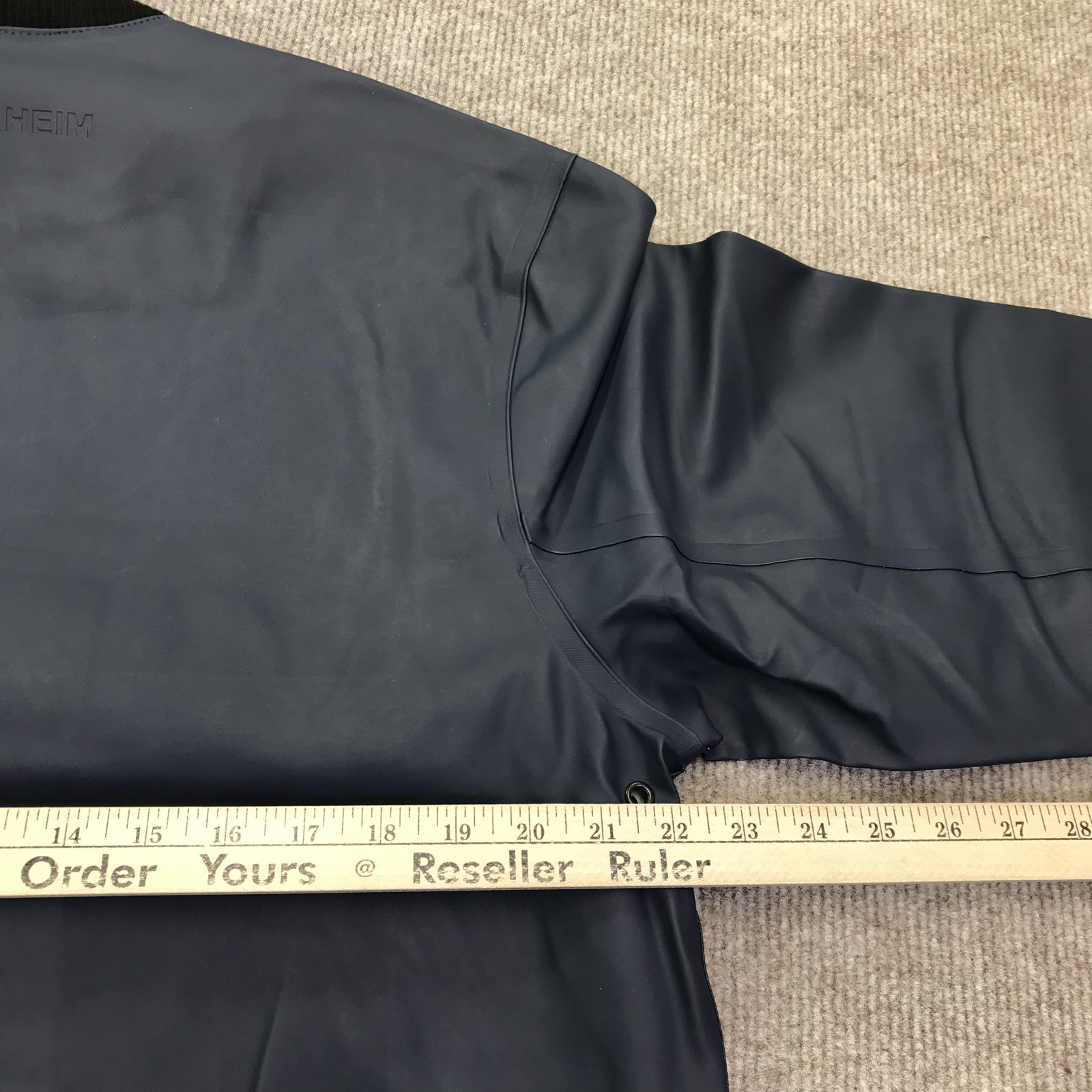 Stutterheim Jacket Mens Medium Navy Blue Bomber Raincoat Waterproof Coat