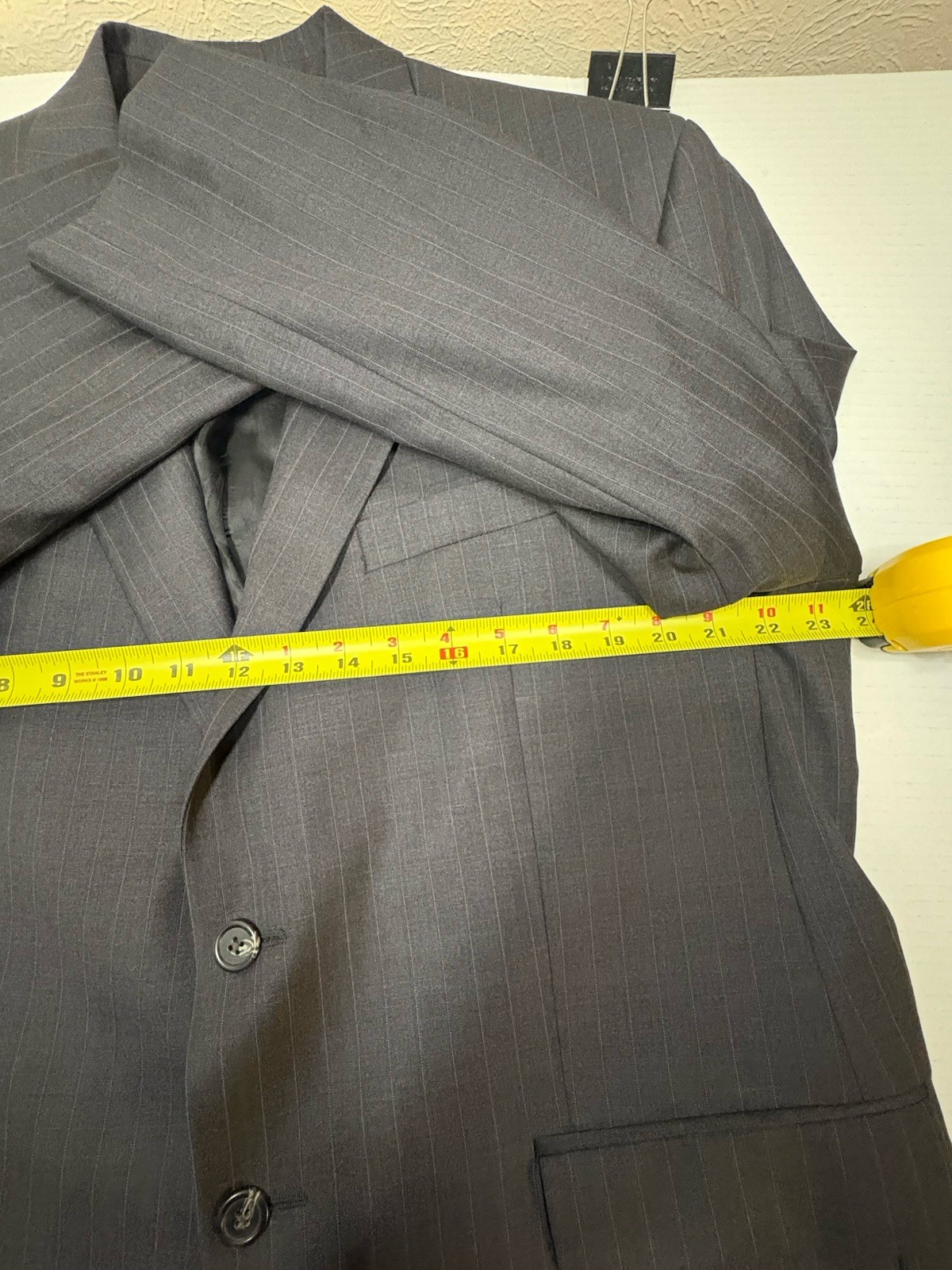 Lauren Ralph Lauren Dark Gray Blazer Mens Sz 44R 2 Button Wool Sport Coat Jacket