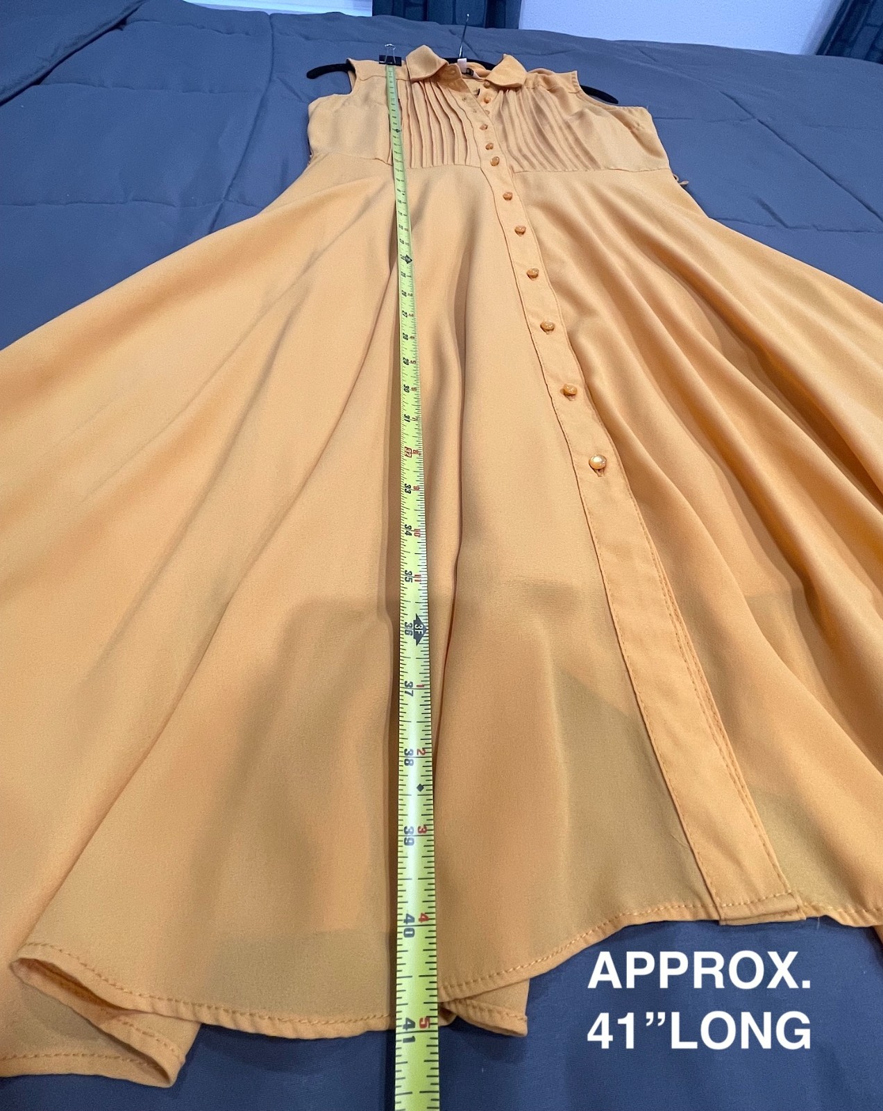 Nanette Lepore Sleeveless Collared Safari Maxi Shirt Dress Mustard Gold Size 2