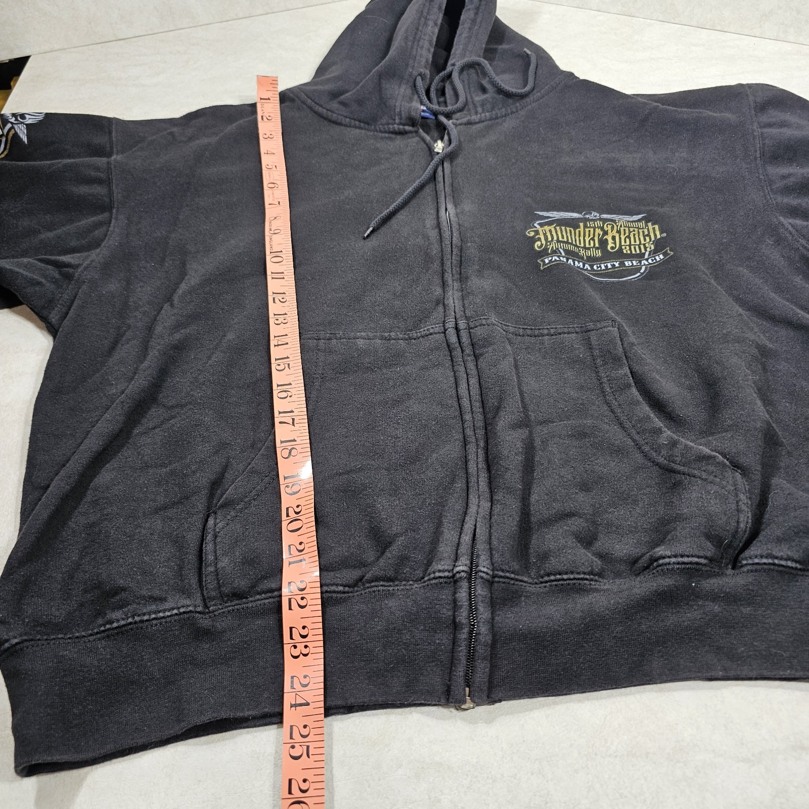U.S Apparel 2015 Thunder Beach Panama City Adult Large Black Hoodie Preowned