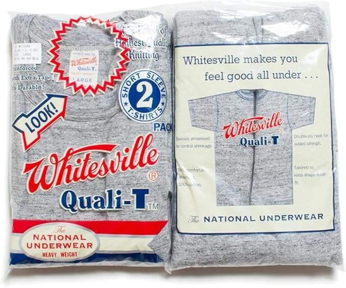 WHITESVILLE 2 PACK T-SHIRT Gray WV73544 Made in Japan