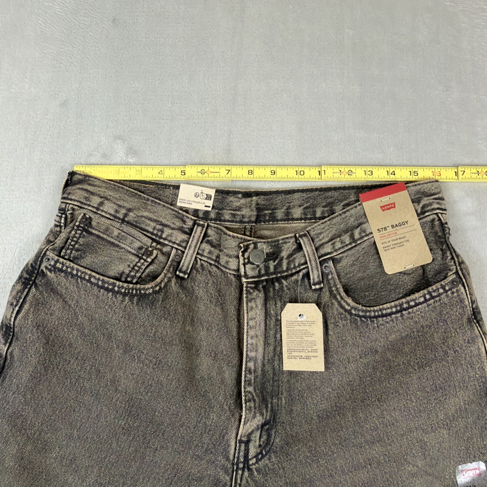 Levi’s 578 Baggy Denim Jeans Men’s Size 33×30 Gray Cotton Y2K