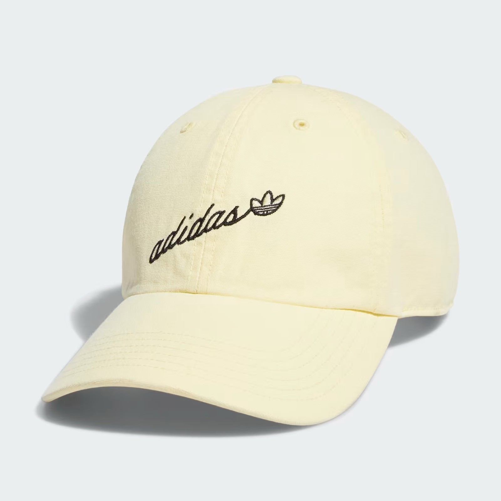 Adidas Originals Script Embroidery Strap-back Women’s Hat Yellow Black New