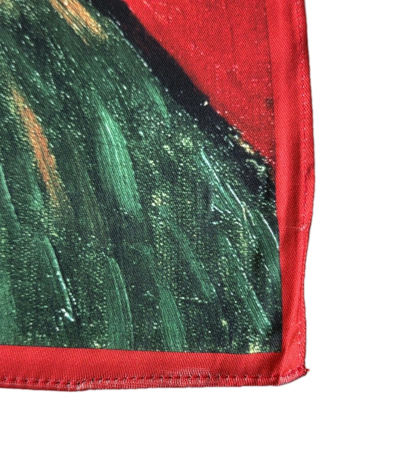 NEW Van Gogh Self Portrait Art SCARF Faux Silk Red Impressionism Man 21″ READ