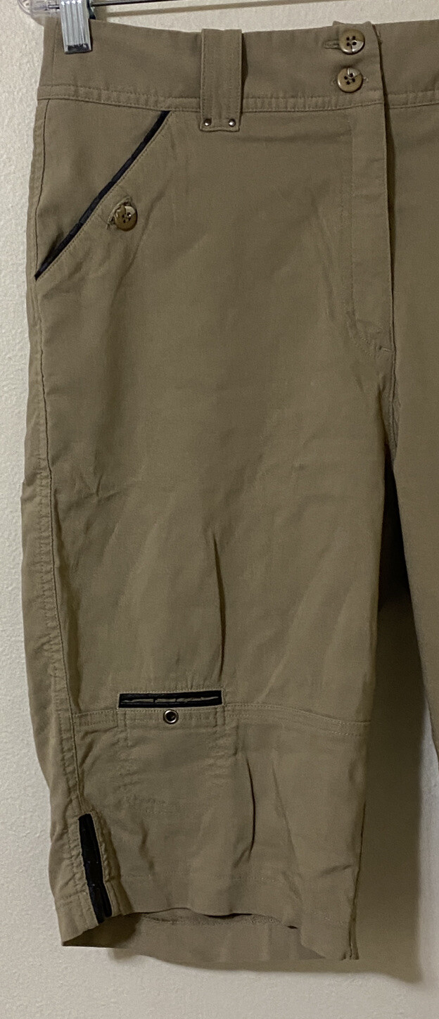 Jamie Sadock Size 8 Women’s Light Khaki Casual Golf Long Shorts 30″ x 12″