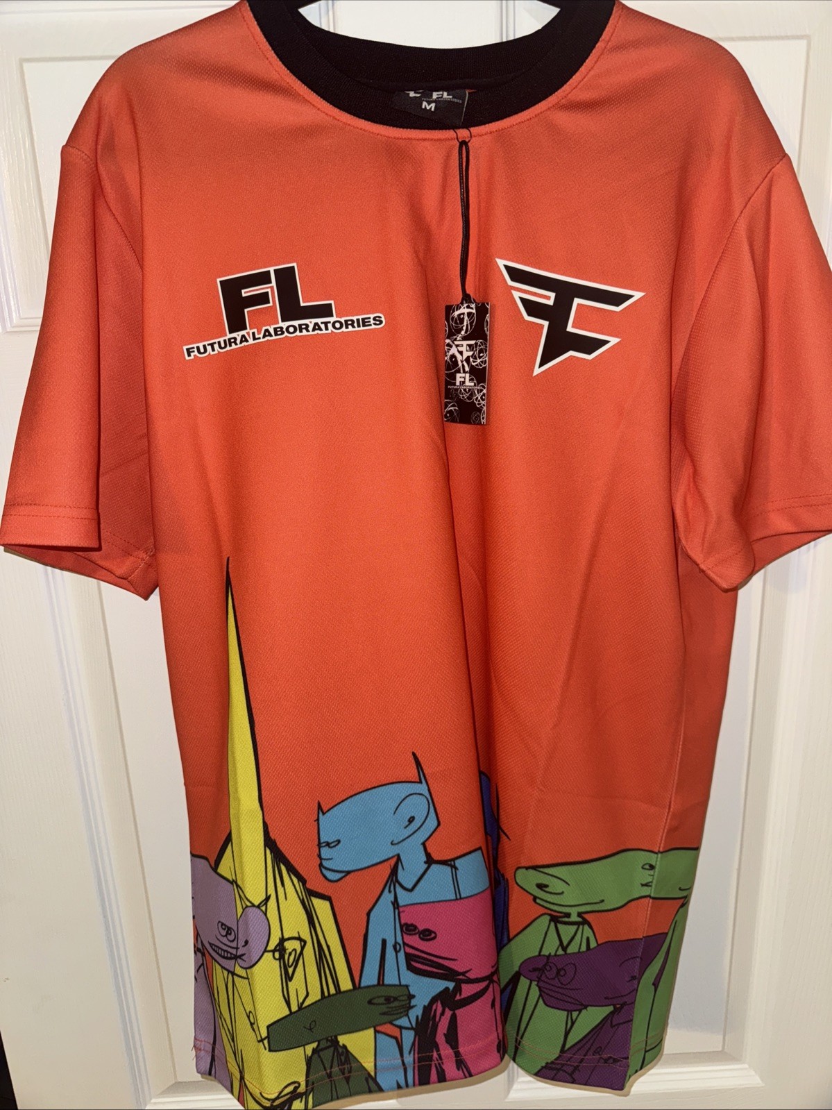 FaZe Clan x Futura Laboratories CHARACTERIZATION Jersey – M Orange. New With Tag