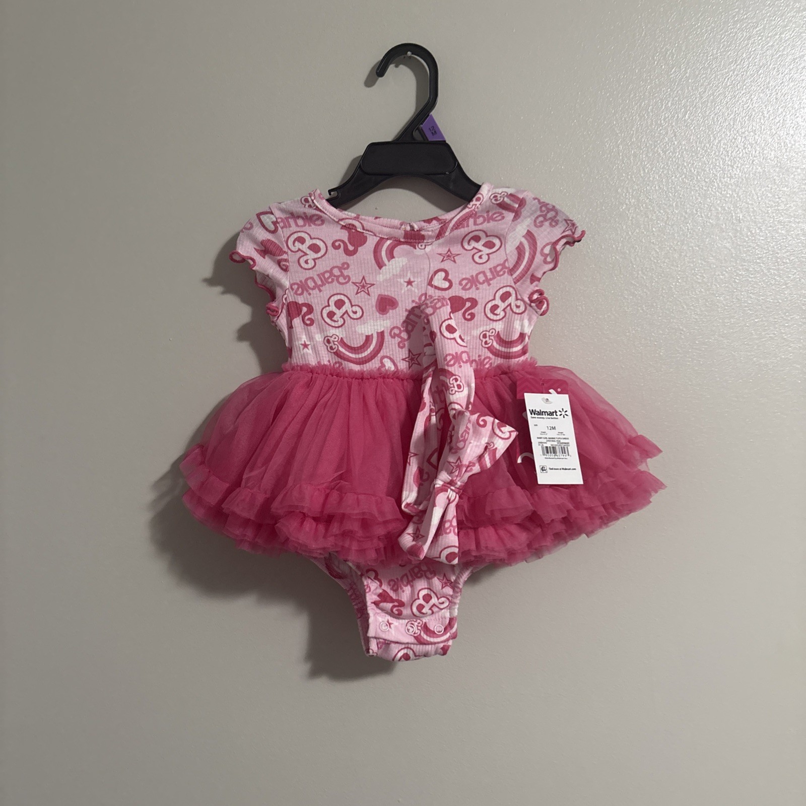 barbie tulle dress set with headband new tags