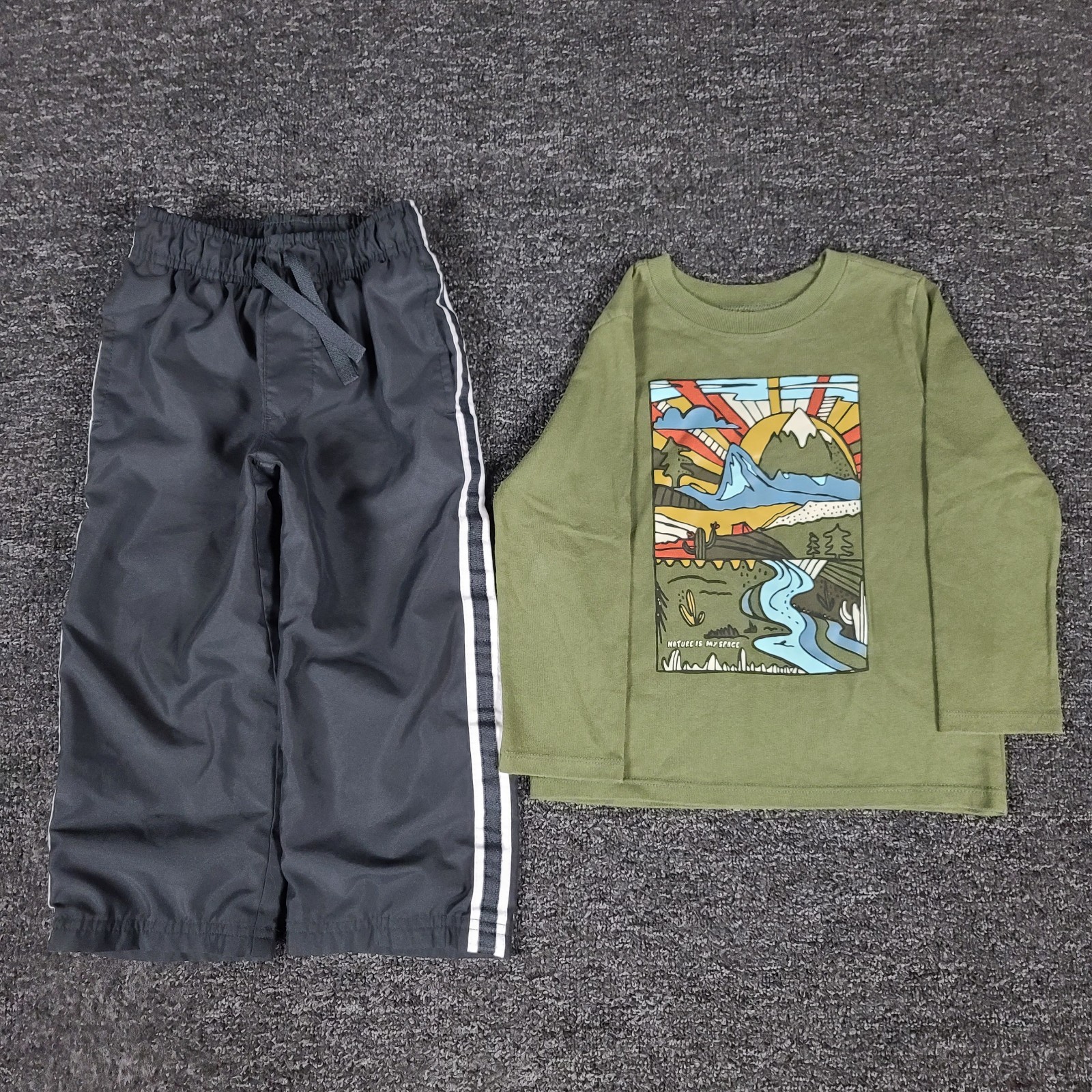 Boys Outfit 3T Jumping Beans Pants & Garanimals Shirt Two Piece School Play Set