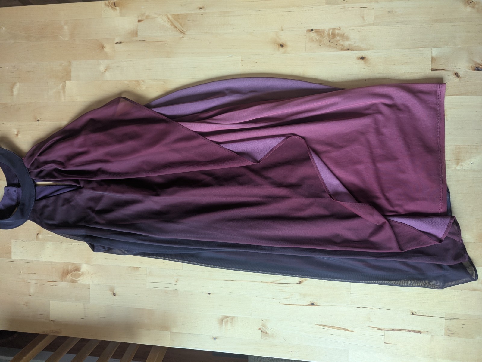 Le Chateau Knit Halter Ruffle Orchid / Purple Ombre Dress Size XXS