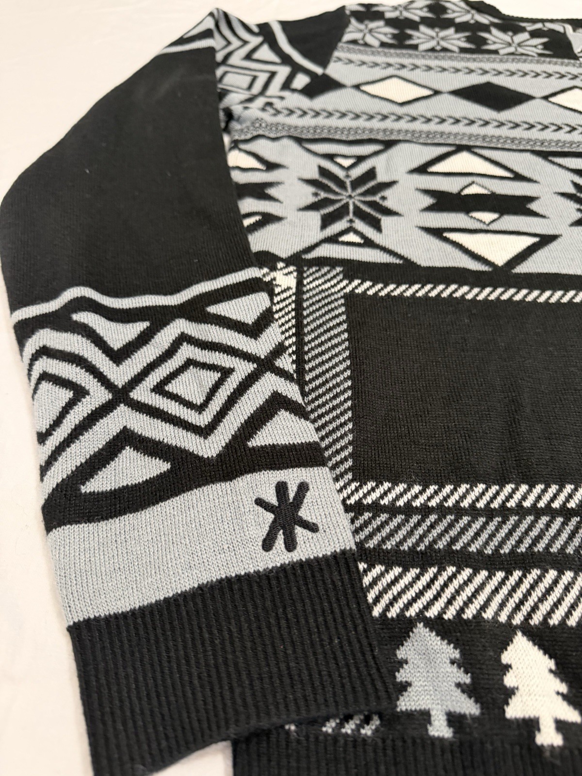 – SAN ANTONIO SPURS – Ugly Christmas Sweater Men’s Large Patchwork Holiday Knit