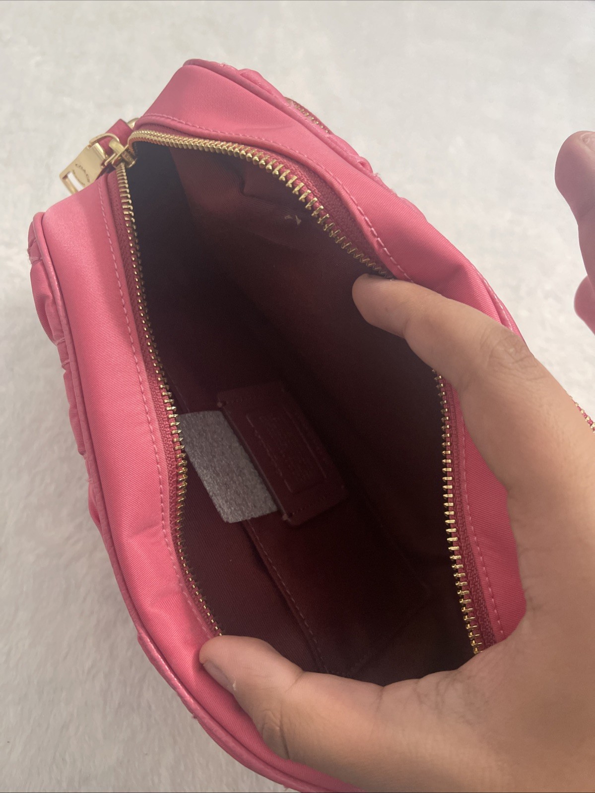 Coach Crossbody With Quilting – Pink – In Good Condition Without Strap