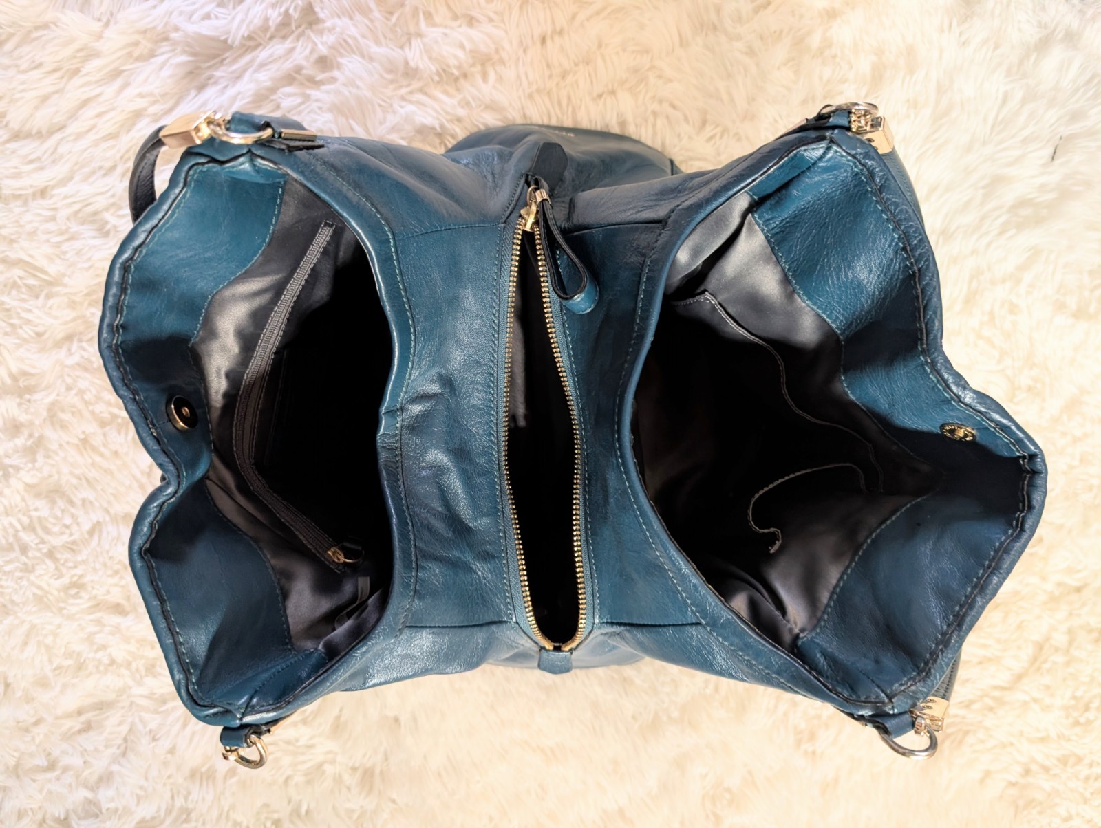 Coach Madison Phoebe Twist Leather Shoulder Bag Dark Teal 26257