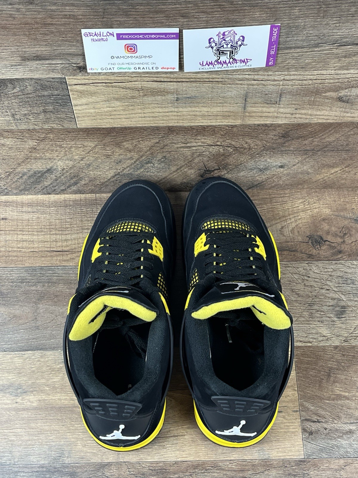 Jordan 4 Retro Thunder (2023) Size 12 PREOWNED (OG ALL) DH6927-017