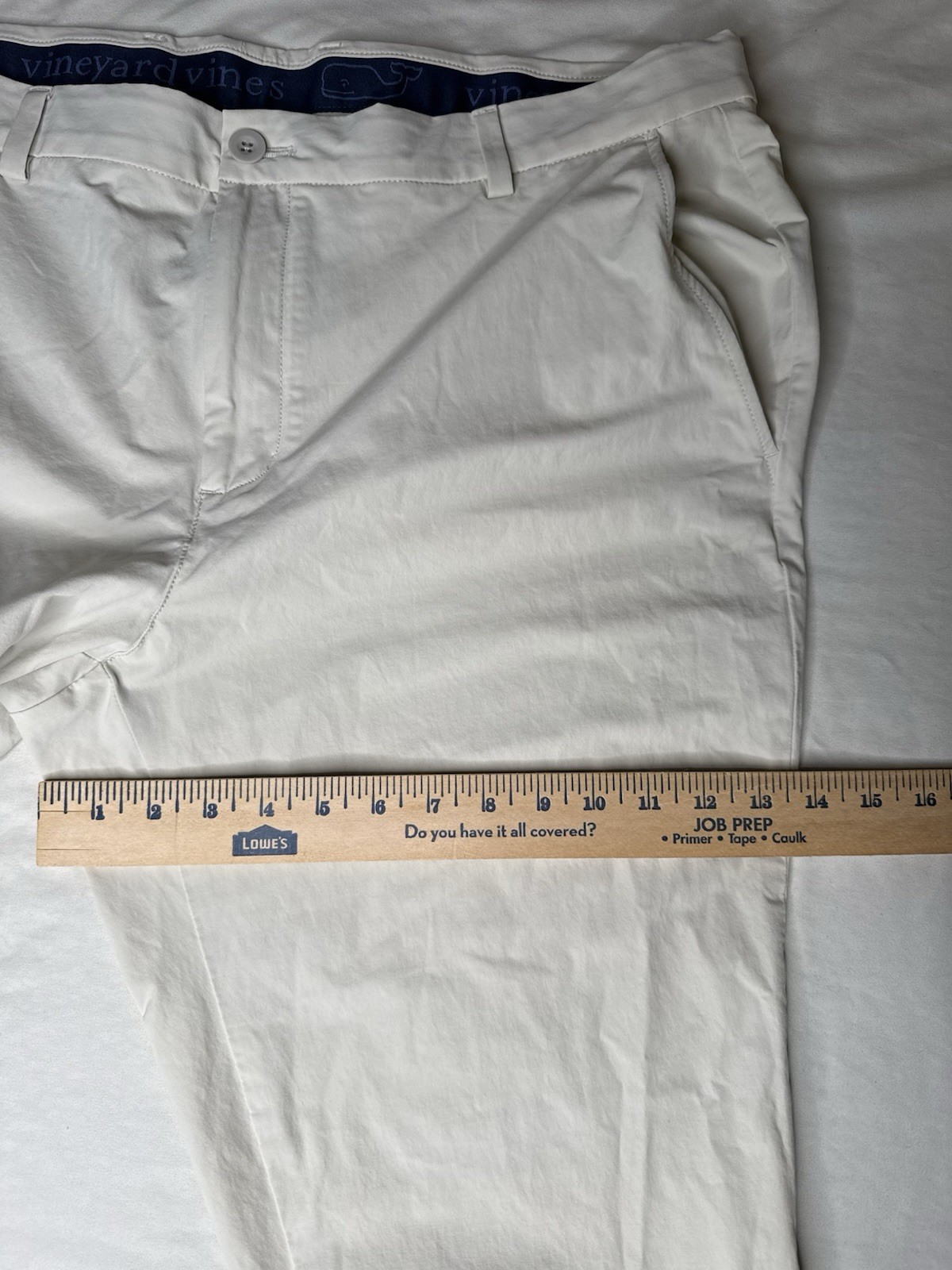 Vineyard Vines Stone Off White Performance Flat Front Stretch Pants Size 40×32
