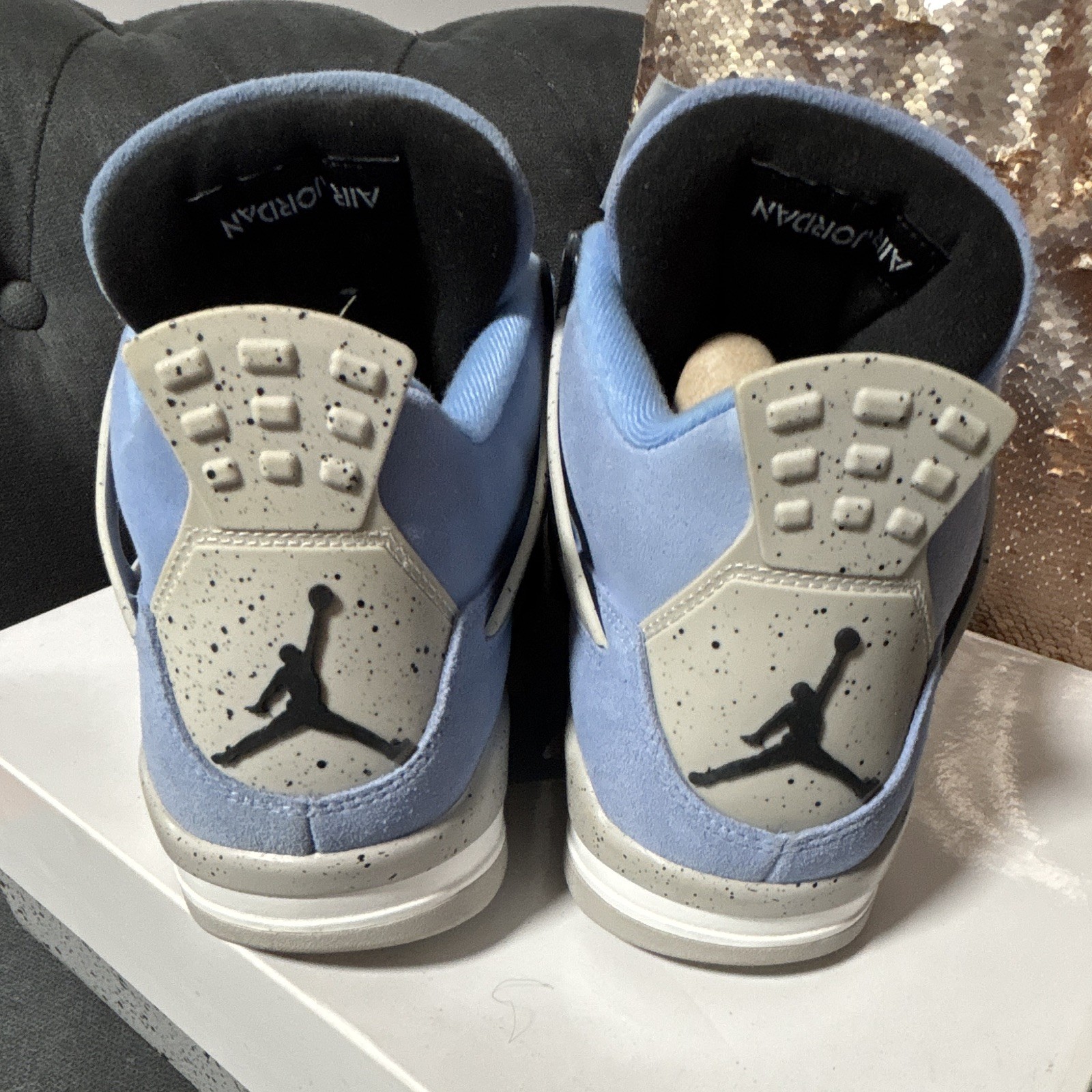 Air Jordan 4 Retro University Blue (UNC) Suede Men’s Low Top Sneakers