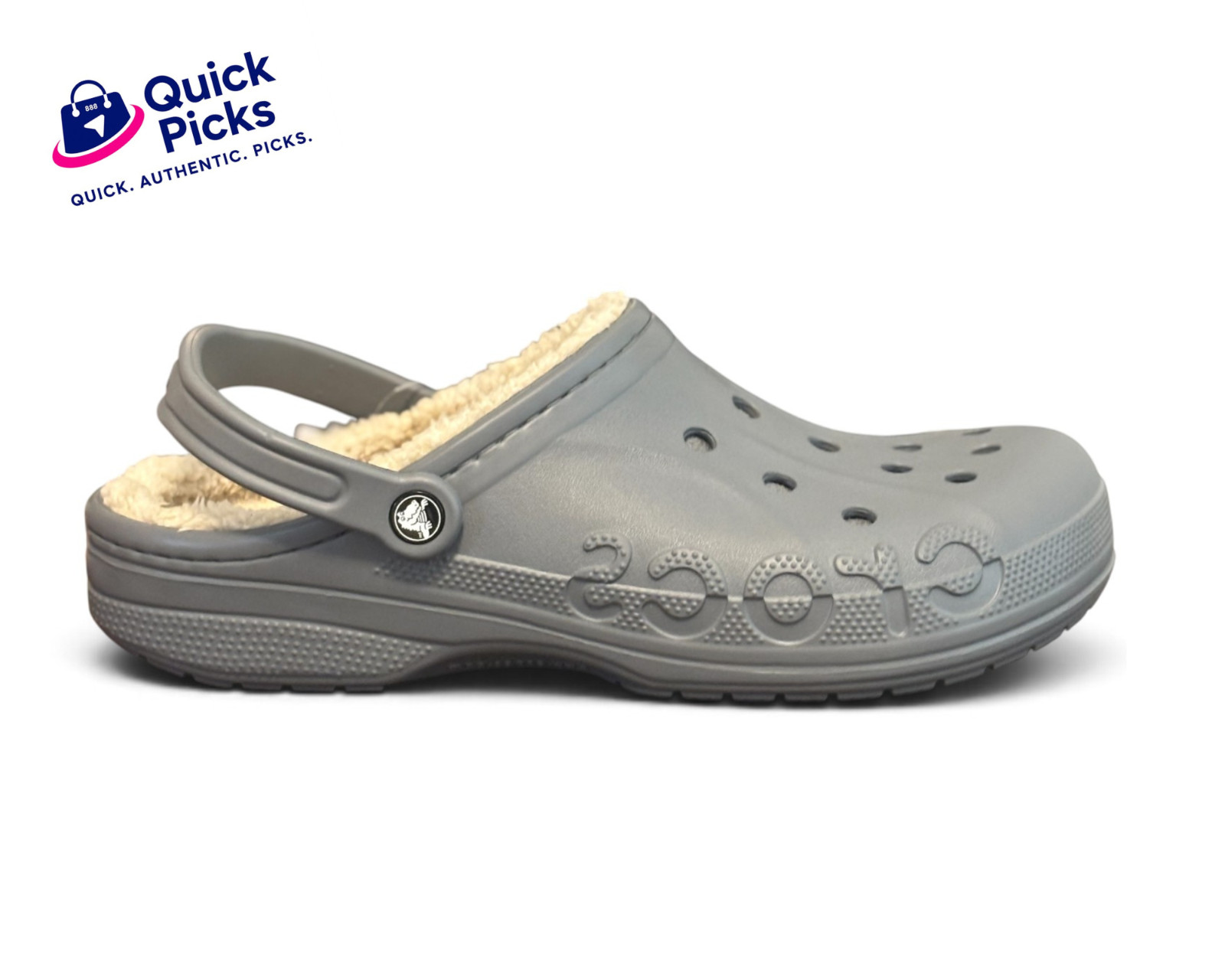 Crocs Adult Baya Lined Grey Clog Men’s Size 13 NWT Q.A.P